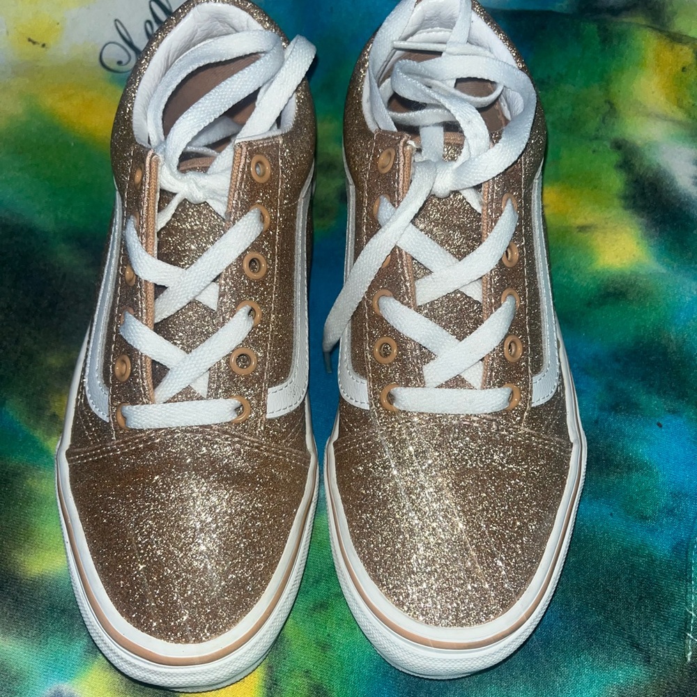 Glitter skater vans (NO BOX) juniors size 4